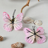 Accessoire de cheveux en tissu imprimé avec tête de papillon simulée en 3D, style chinois, rétro littéraire, décoration DIY