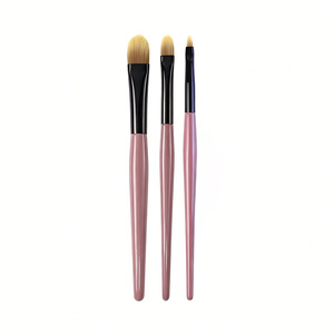 <b>Concealer</b> Brush Foundation Brush Highlighter Brush Set 3pcs Synthetic Fibers Wooden Handle For Face Makeup Application - Product Image 2