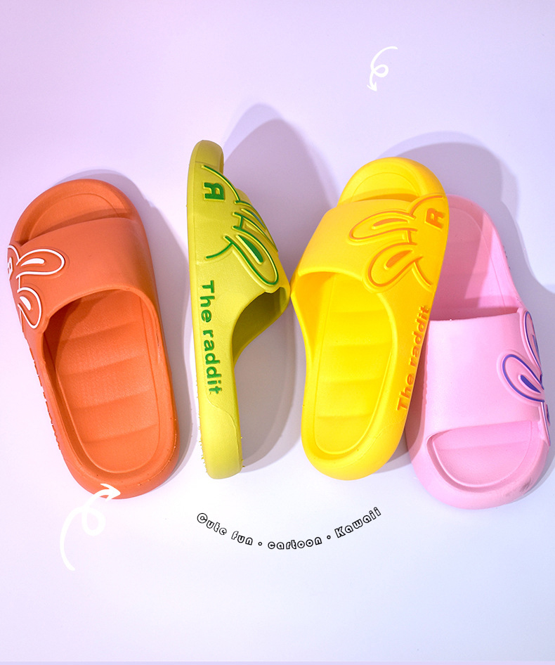 2023 Rubber Slippers Women Summer Bathroom Non-slip Couple Plastic Soft Thick Sole Slides