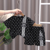 Conjunto de Ropa de Verano para Niños 2024, Traje Informal de Estilo Coreano de Dos Piezas con Manga Corta, Seda de Leche y Poliéster