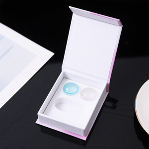 Free Design Wholesale Custom High-End Luxury Empty Paper Gift Boxes with UV Coating Embossing Sponge Liner for Contact Lens <b>Box</b> - Product Image 2
