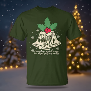 Camiseta con diseño de campana navideña de la película It's A Wonderful Life, diseño con cita de película navideña, ajuste unisex para adultos - Product Image 3