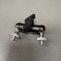 Support de fixation pour caméra d'action et téléphone en métal avec vis 1/4'', double rotule et pince pour GoPro, microphone et plus