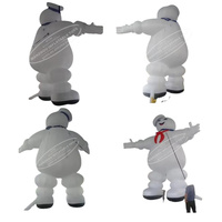 Personnages gonflables de dessin animé de ballon de Ghostbusters d'halloween événement publicitaire homme de guimauve gonflable