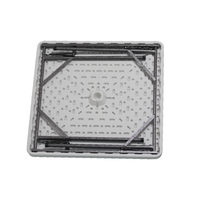 Table pliante carrée blanche portable en plastique HDPE de haute qualité pour fête intérieure en plein air
