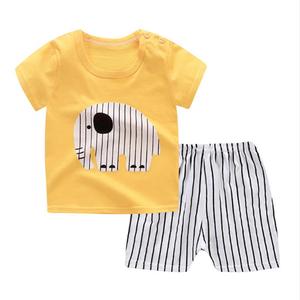 Ropa de Bebé Niño al por Mayor, Conjunto de 2 Piezas, Camiseta de Verano para Bebé Niño, Pantalones Cortos con Tirantes, Conjuntos de Boutique para Niños - Product Image 3