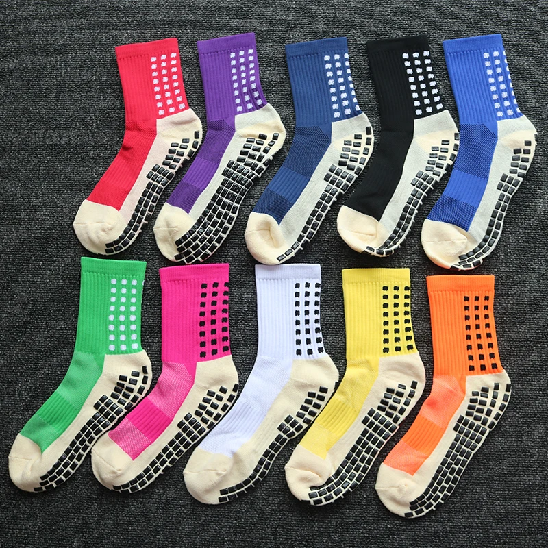 Новые футбольные носки, мужские и женские спортивные носки, Нескользящие силиконовые носки с силиконовой подошвой, носки для баскетбола