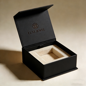 Boîtes d'emballage cosmétiques magnétiques de luxe, boîtes rigides en carton pour montres et bijoux, recyclables, finition brillante/mate - Product Image 2