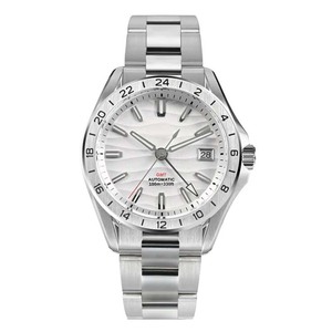Montre automatique classique GMT avec saphir, revêtement AR luminescent, étanche, montre-bracelet pour homme - Product Image 1