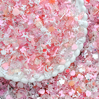 50g Mélange de décorations pour ongles en résine, motifs fleurs roses, perles, cœurs, nœuds mignons, strass et papillons Y2K Crytral, fournitures pour ongles
