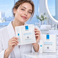 DR.HG Set Masker Wajah dan Esens Kolagen Rekombinan Dua Komponen, Masker Lembaran Beku Kering untuk Perawatan Kelembapan dan Rutinitas Relaksasi