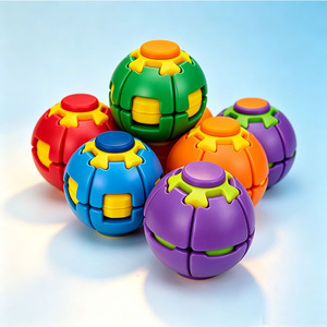 Fidget Spinner Decompression Ball Stress Relief <strong>Desk</strong> Cute Rotating Puzzle Fidget <strong>Toy</strong> 3D Printed Press Spin Fidget Ball - Product Image 1