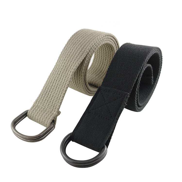 SENSES Korean Style round Buckle Non-Hole Canvas Belt Student Pants