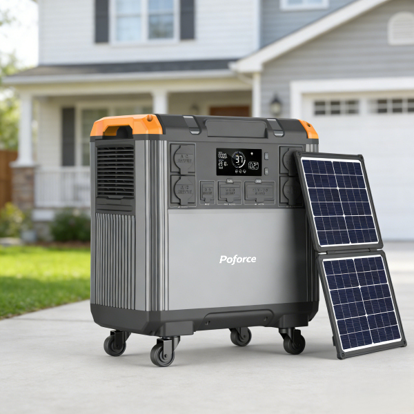 Home Emergency Backup Solar Generator 3KW LiFePO4 Battery Silent No Fuel Solar Power Station for Power Failure with Solar Panel