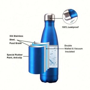 Bouteille d'eau isotherme en acier inoxydable à double paroi sans BPA, forme cola, 500 ml/750 ml/1000 ml, vente en gros - Product Image 3