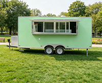 Remorque alimentaire mobile pour cocktails, bières, jus, smoothies, kebabs, fast-food, glaces, café, remorque alimentaire remorquable en aluminium vintage classique 4