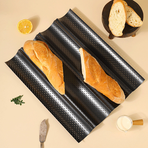 Stampo per Pane Francese in Acciaio al Carbonio Durevole, Teglia da Forno Perforata con Rivestimento Antiaderente per Baguette Fatte in Casa - Product Image 5