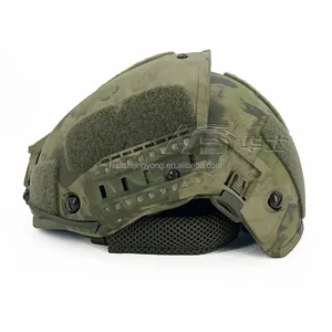 AF Helmet With High-Grade Wendy Suspension Liner FG/MC/CP Camouflage Moss Color Aramid High Cut Helmet