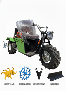 Microcultivador diésel de 23 HP con tres ruedas para huertos - 3 velocidades hacia adelante y 3 hacia atrás, minitractor multifuncional - Product Image 2