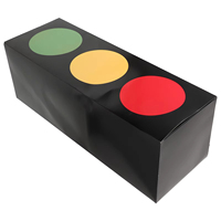 Boîte cadeau en carton blanc avec lumière clignotante, accessoires de fête sur le thème des voitures, boîtes à dragées, porte-sucettes pour fêtes de course