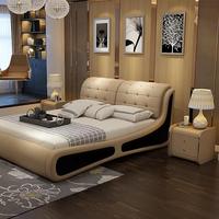 Mobilier de salon moderne rangement multifonctionnel 2.0m lit double king chambre à coucher cadre de lit combiné