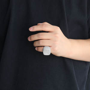 5A Zircon Hip Hop Chanteur Anneau Bijoux De Mode Plein Diamant Carré Hip-Hop Anneau - Product Image 3