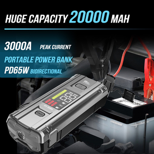 Green Keeper - Banco <span class=keywords><strong>de</strong></span> Energía <span class=keywords><strong>de</strong></span> Gran Capacidad, 3000A, Cargador <span class=keywords><strong>de</strong></span> Batería <span class=keywords><strong>de</strong></span> Coche, Arrancador <span class=keywords><strong>de</strong></span> Emergencia para Vehículos, Camiones y Automóviles - Product Image 2