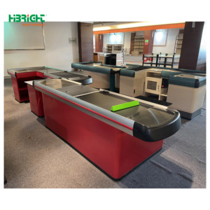 Nouvelle <span class=keywords><strong>caisse</strong></span> de supermarché en acier personnalisée bon marché de la Chine avec porte-affiche comportant un affichage de logo - Product Image 4