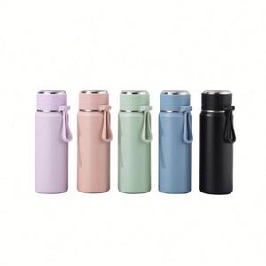Bouteille isotherme personnalisée à large ouverture, anti-fuite, avec revêtement en poudre, pour voyage et activités de plein air - Product Image 2