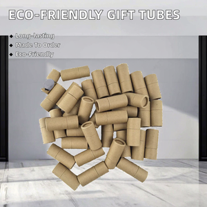 Emballage en papier kraft personnalisé biodégradable, tubes cylindriques pour cosmétiques, bougies, huiles essentielles, parfums, recyclables - Product Image 2