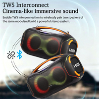 Altavoz Portátil de Alta Potencia para Exteriores, RGB, IPX6, Resistente al Agua, Recargable, con Batería Integrada, Multifuncional, para Karaoke y Fiestas