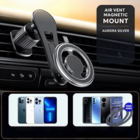 Support de téléphone magnétique créatif et robuste pour voiture, fixation mains libres à long bras pour grille d'aération ou siège arrière, compatible avec tous les smartphones