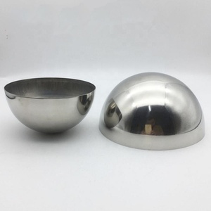 Demi-boule creuse en acier inoxydable, grande hémisphère creuse en acier inoxydable, demi-sphère en acier inoxydable - Product Image 4