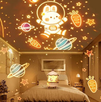 Projecteur d'étoiles intelligent pour la maison, veilleuse, lampe de galaxie contrôlée par application, avec carrousel rotatif, modes romantiques pour la chambre à coucher