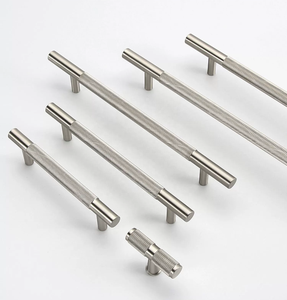 Oferta caliente: Tiradores largos de latón macizo con acabado de níquel cepillado para muebles, armarios, gabinetes de cocina y tiradores de cajones. - Product Image 6