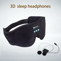 Masque de sommeil sans fil avec écouteurs 3D intégrés, masque oculaire bloquant la lumière, massage par bruit blanc, lavable