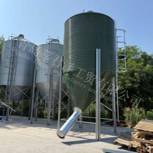 Silo à alimentation galvanisé de haute qualité pour le stockage du maïs, du riz et des céréales, équipement d'élevage avicole - Product Image 1
