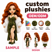 Poupée en peluche super douce personnalisée, fabrication OEM/ODM, rembourrage en coton PP, jouet de personnage personnalisé, marque privée, vente en gros en usine