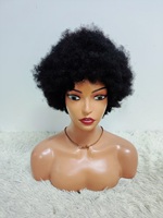 Promotion à 10 $ Letsfly Perruque afro 100% cheveux humains Yaki bouclés crépus brésiliens Remy pour femmes noires Livraison rapide