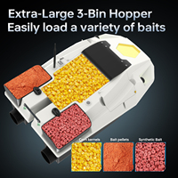 Nouveau Bateau à appâts télécommandé pour la pêche à la carpe D70B D70E 12V, 3 compartiments à appâts, GPS 100 points, mesure de la température et de la profondeur, pour la pêche à la traîne