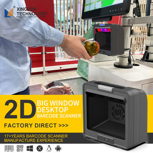 Escáner de Códigos de Barras Xincode, Fabricante de Lectores de Códigos QR y de Pantalla 2D, Plataforma de Escaneo Omnidireccional, Escáner de Escritorio con Ventana Grande - Product Image 1