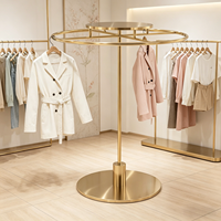 Présentoir rotatif circulaire en métal pour magasin, pour foulards, châles, vêtements, robes, jeans, chemises, tapis et moquettes