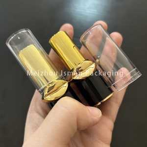 หลอดลิปสติกทรงปากสีทอง ISMAN Luxury 3.5 กรัม ฝาใส ขนาด 12.1 มม. บรรจุภัณฑ์ลิปบาล์มพลาสติกเปล่า ขายส่ง รับทำโลโก้ตามสั่ง - Product Image 3