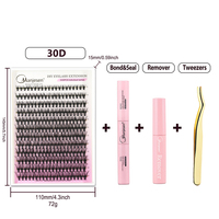 Cils individuels segmentés ultra-fins en vison faits à la main, style naturel et léger, 0,03 mm, invisibles et sans couture, pour pose DIY en grappe
