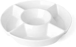 Dip Serving Set Porcelain Divided Serving Platter Relish <strong>Tray</strong> Perfect for Chips and Dip and Veggiesa and <strong>Candy</strong> and Snacks - Product Image 2