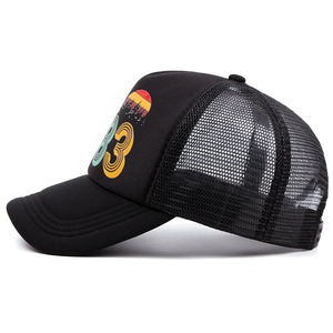 Casquette <span class=keywords><strong>de</strong></span> camionneur rétro 1983 avec motif graphique arc-en-ciel et imprimé montagne-coucher <span class=keywords><strong>de</strong></span> soleil, 4 couleurs - Product Image 3