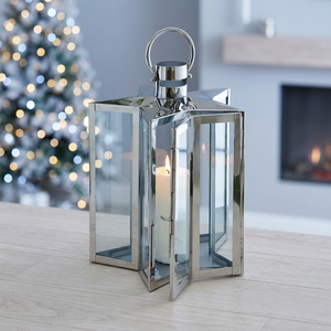 Wholesale Handmade Eco-Friendly Modern Christmas Decorations Star Shape Stainless Steel Candle Holder <b>Lantern</b> for Tabletop Floor - Product Image 1