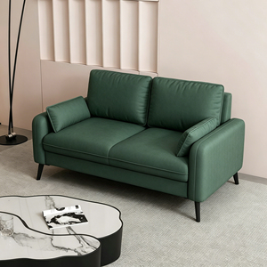 Canapé compact 2 places <span class=keywords><strong>en</strong></span> <span class=keywords><strong>cuir</strong></span> résistant aux griffures de chat avec accoudoirs, mini canapé double pour <span class=keywords><strong>salon</strong></span> - Product Image 4