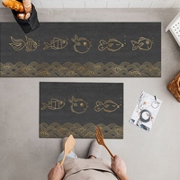 Prix d'usine, ensemble de 2 tapis modernes, tapis de cuisine antidérapants, tapis de cuisine imperméables pour le sol