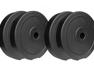 Disque de musculation rond antidérapant en PVC noir durable pour la musculation à domicile - Product Image 1